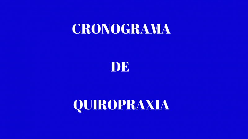 CURSO DE QUIROPRAXIA- CONTE�DO PROGRAM�TICO